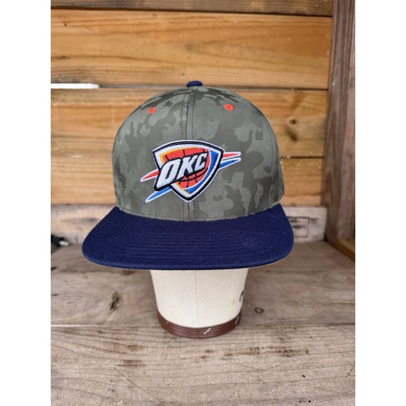 Mitchell & Ness Oklahoma City Thunder Hat Snapback Cap Camoflage OKC NBA Thunder - Picture 1 of 13